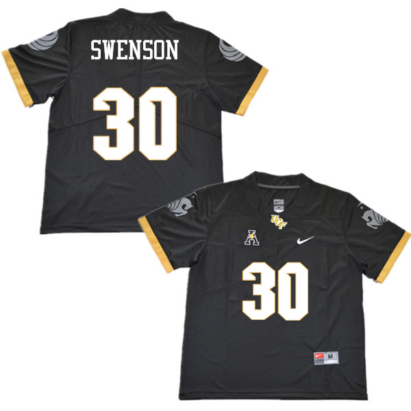 Men #30 Alex Swenson UCF Knights College Football Jerseys Sale-Black